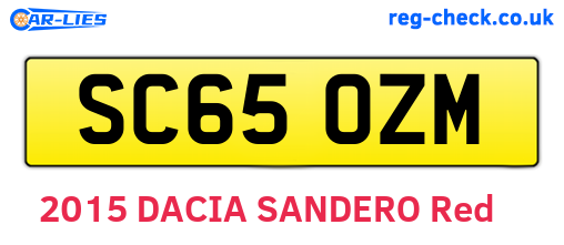 SC65OZM are the vehicle registration plates.