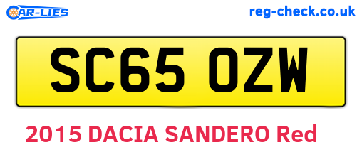 SC65OZW are the vehicle registration plates.
