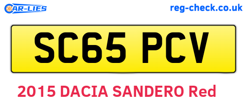 SC65PCV are the vehicle registration plates.