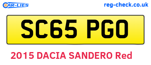 SC65PGO are the vehicle registration plates.