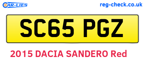SC65PGZ are the vehicle registration plates.