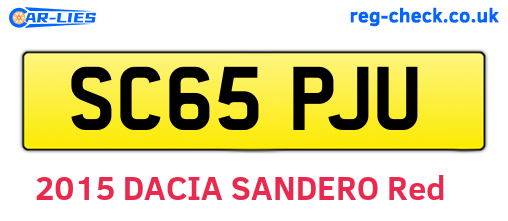 SC65PJU are the vehicle registration plates.