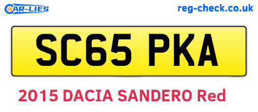 SC65PKA are the vehicle registration plates.