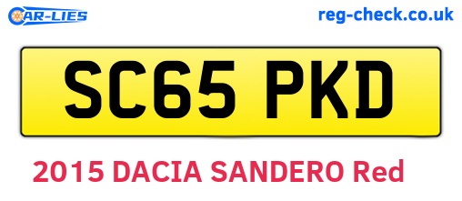 SC65PKD are the vehicle registration plates.
