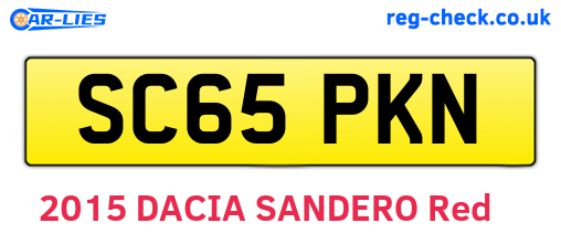 SC65PKN are the vehicle registration plates.