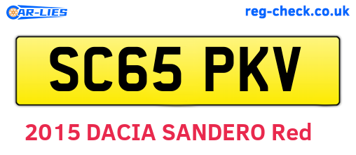 SC65PKV are the vehicle registration plates.