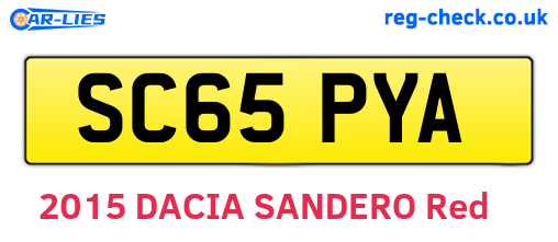 SC65PYA are the vehicle registration plates.