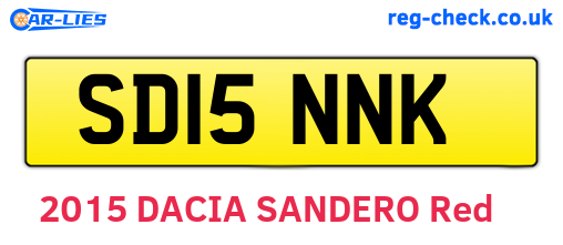 SD15NNK are the vehicle registration plates.