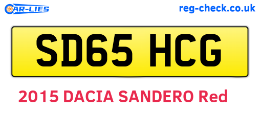 SD65HCG are the vehicle registration plates.