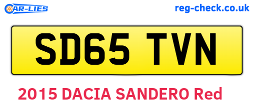 SD65TVN are the vehicle registration plates.