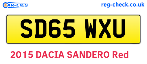SD65WXU are the vehicle registration plates.
