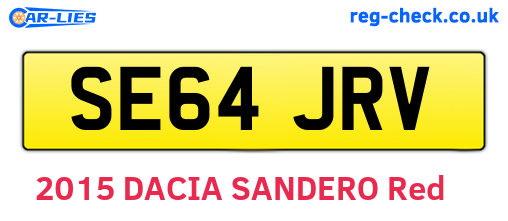 SE64JRV are the vehicle registration plates.