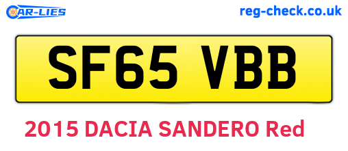 SF65VBB are the vehicle registration plates.
