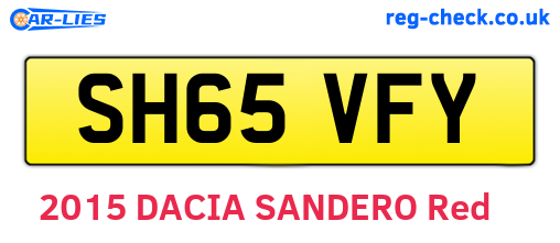 SH65VFY are the vehicle registration plates.