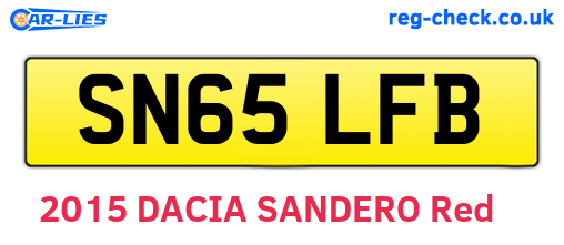 SN65LFB are the vehicle registration plates.