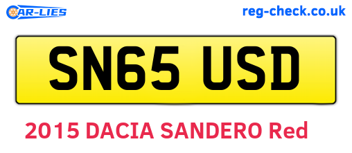 SN65USD are the vehicle registration plates.