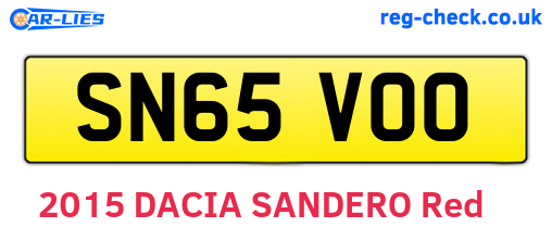 SN65VOO are the vehicle registration plates.