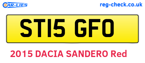 ST15GFO are the vehicle registration plates.