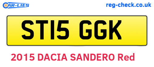 ST15GGK are the vehicle registration plates.