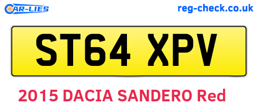 ST64XPV are the vehicle registration plates.