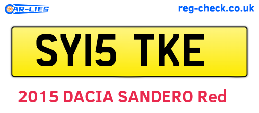 SY15TKE are the vehicle registration plates.