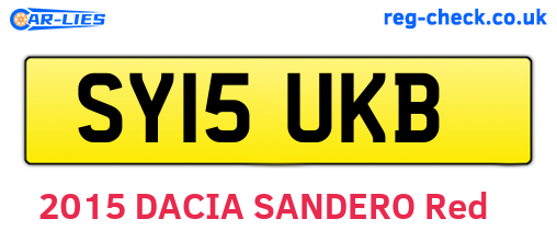 SY15UKB are the vehicle registration plates.