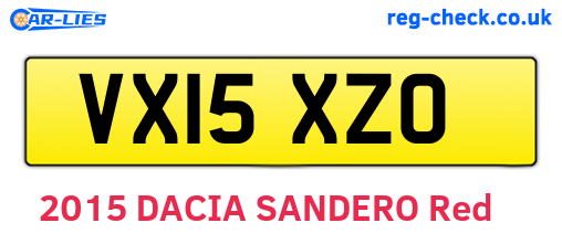 VX15XZO are the vehicle registration plates.