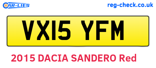 VX15YFM are the vehicle registration plates.