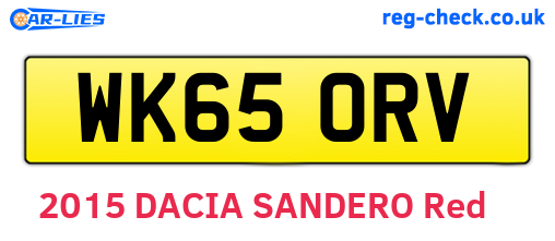 WK65ORV are the vehicle registration plates.