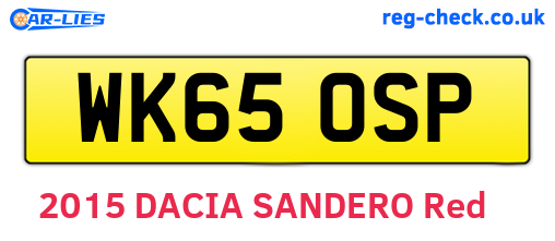 WK65OSP are the vehicle registration plates.