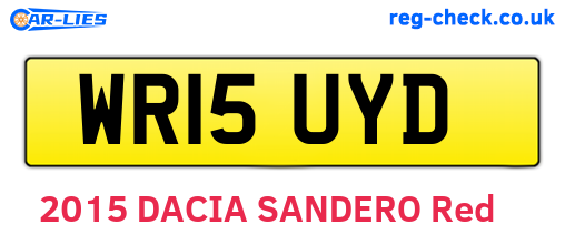 WR15UYD are the vehicle registration plates.