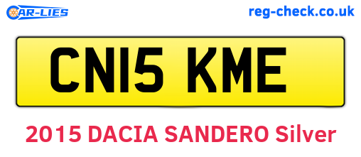 CN15KME are the vehicle registration plates.