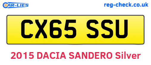 CX65SSU are the vehicle registration plates.