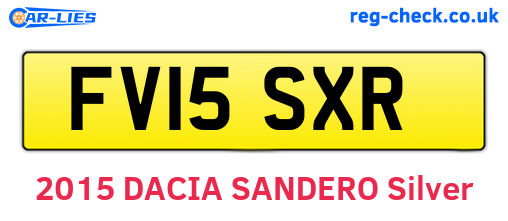 FV15SXR are the vehicle registration plates.