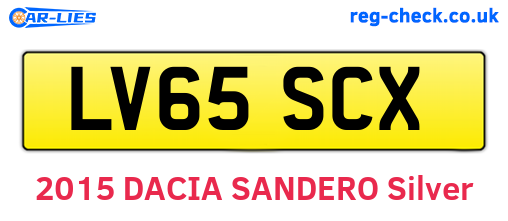 LV65SCX are the vehicle registration plates.