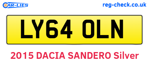 LY64OLN are the vehicle registration plates.