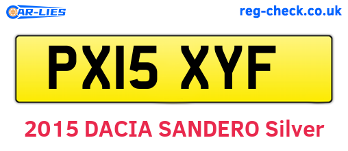 PX15XYF are the vehicle registration plates.