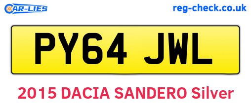 PY64JWL are the vehicle registration plates.