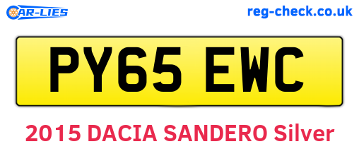PY65EWC are the vehicle registration plates.
