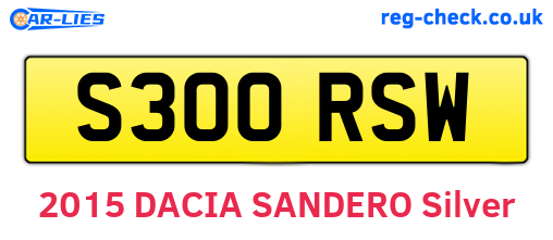 S300RSW are the vehicle registration plates.