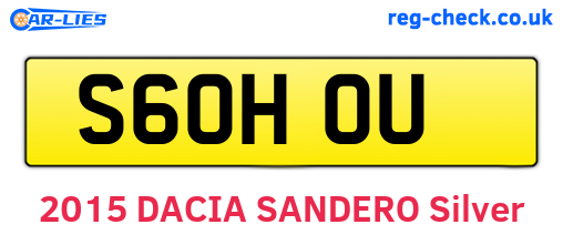 S60HOU are the vehicle registration plates.