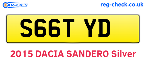 S66TYD are the vehicle registration plates.