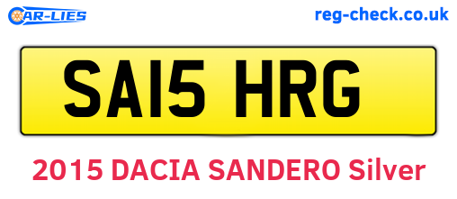 SA15HRG are the vehicle registration plates.