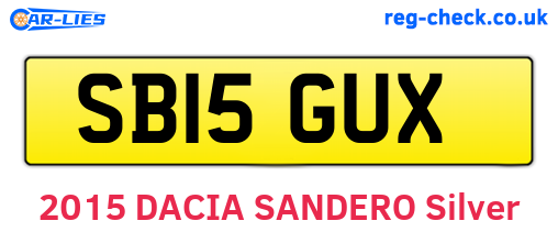 SB15GUX are the vehicle registration plates.