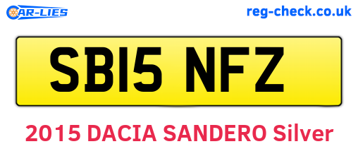 SB15NFZ are the vehicle registration plates.