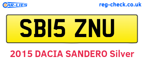 SB15ZNU are the vehicle registration plates.