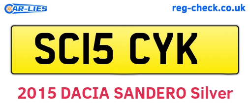 SC15CYK are the vehicle registration plates.