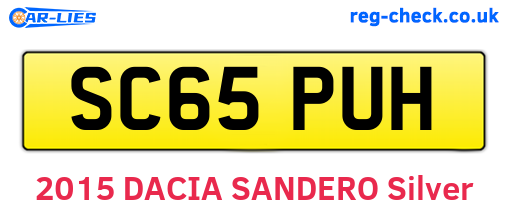 SC65PUH are the vehicle registration plates.
