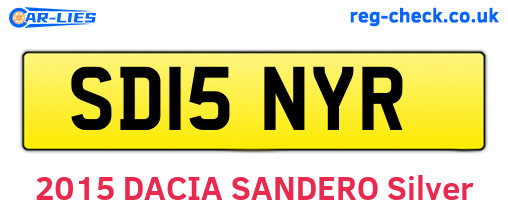 SD15NYR are the vehicle registration plates.