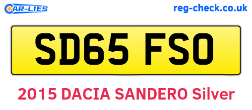 SD65FSO are the vehicle registration plates.